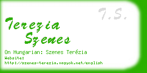 terezia szenes business card